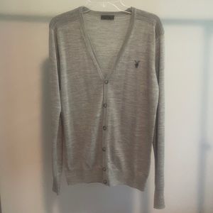 ALL SAINTS Shadow L/S Cardigan- Grey Size Medium
